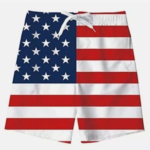 American Flag Boys Swim shorts
